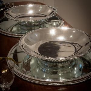 Wolfers Pair Of Imposing Table Centerpieces "marine Rope" Model