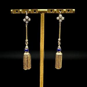 Napoleon III Fringe Earrings In 18k Yellow Gold