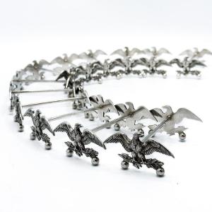 Victor Bovin. 12 Knife Holders In 950/1000 Sterling Silver