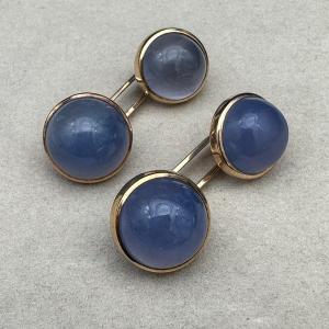 Chalcedony Cabochon Cufflinks