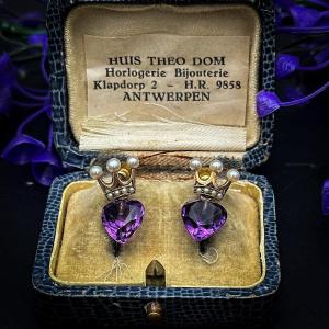 Amethyst Victorian Drop Earrings