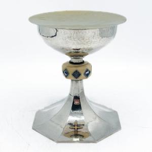 Holemans Chalice In Silver, Gold, Enamel And Ivory. 