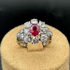 Bague Rubis Et Diamants