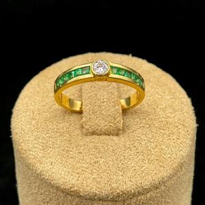 Emerald And Diamond Ring