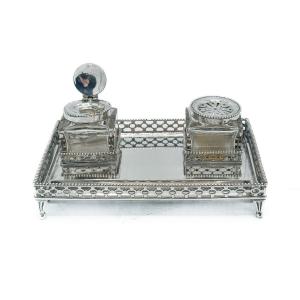 Amsterdam 1785 Silver Inkwell Goldsmith: Beynier Brandt Aidam