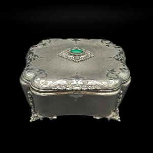 Jewelry Box In Sterling Silver 800/1000 Italian Work From The 1950s
