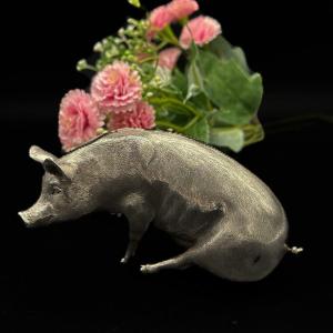 "novelty Silver" Beautiful Sow In Sterling Silver 925/1000 English