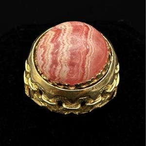 Rotating System Ring Set With Rhodochrosite