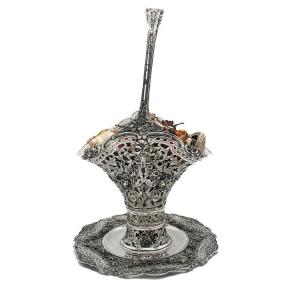 Louis XVI Planter And Its Presontoir In 800/1000 Sterling Silver