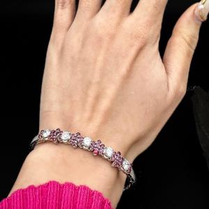 18k White Gold Bracelet Set With Diamonds (1.75 Ct) And Natural Rubies (1.30 Ct) – Tra