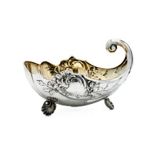 Corbeille-coquille En Argent Massif, Style Louis XV – Allemagne, Fin Du XIXe Siècle  