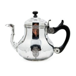 Lille 1754-1755 - Charles-joseph Ghisbrecht Le Jeune, Silver Teapot