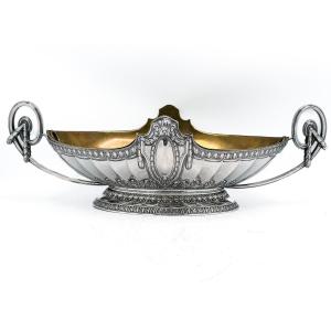Jardinière allemande en argent 800 millièmes de style néoclassique – Époque Napoléon III