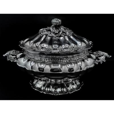 Soup Tureen In Silver 800/1000 Italian