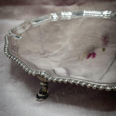 Salver 18 ème 1769 En Argent Massif 