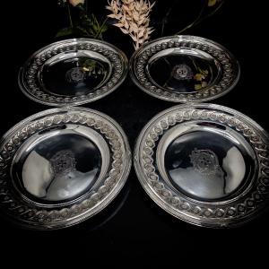 Bointaburet, Series Of Four Plates In Sterling Silver