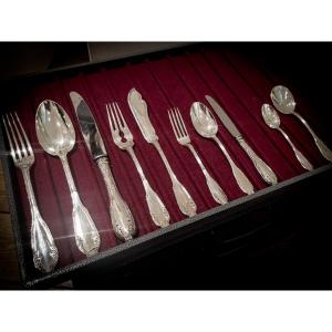 Sterling Silver Cutlery Set By l'Orfèvre Debiest