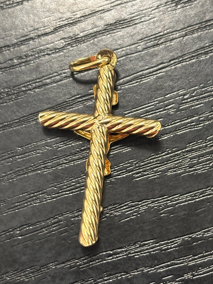 18-carat Gold "cross" Pendant -photo-3