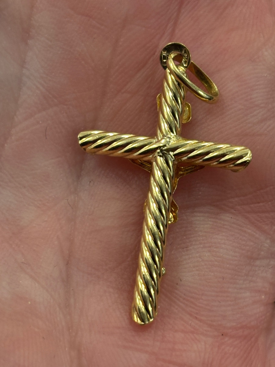 18-carat Gold "cross" Pendant -photo-1