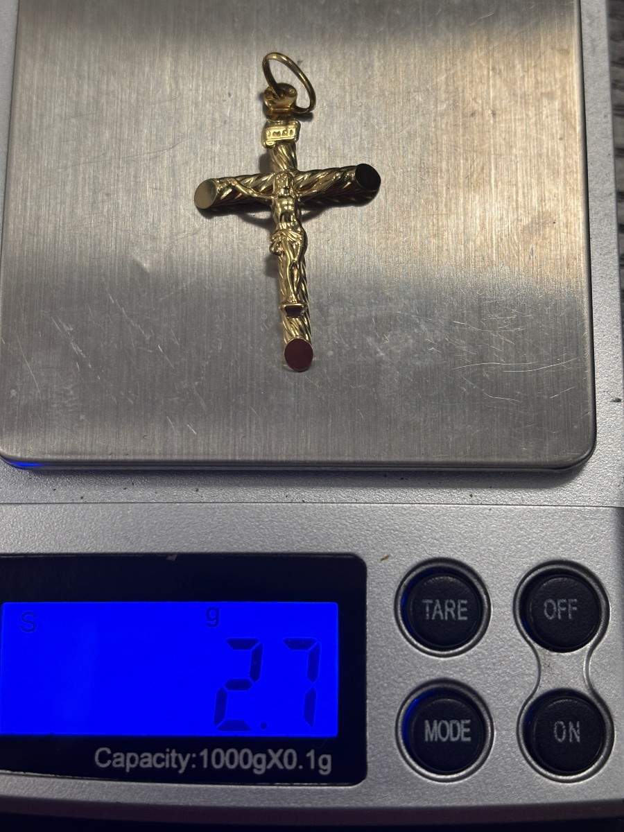 18-carat Gold "cross" Pendant -photo-3
