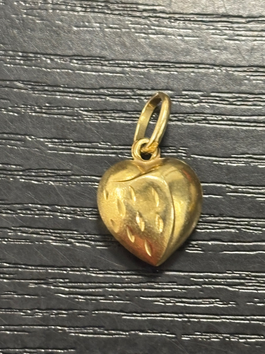 18-carat Gold "heart" Pendant -photo-3