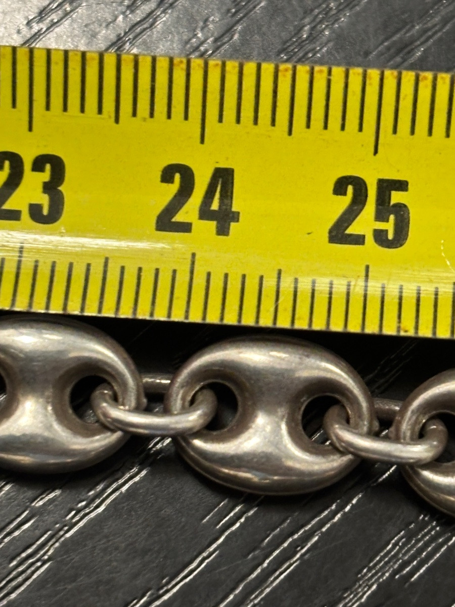 Collier «grains de café » en argent massif mixte -photo-4