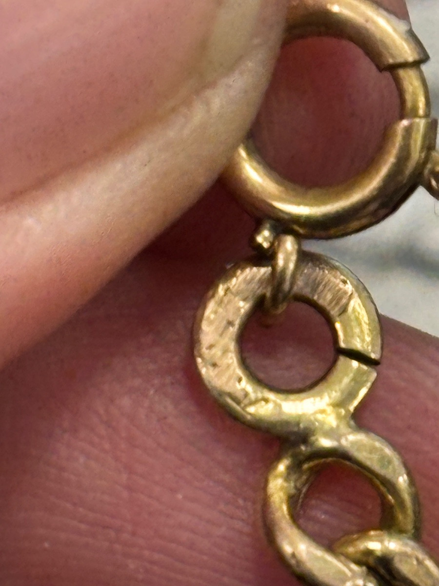 Collier mailles «cubaines » en plaqué or femme-photo-2