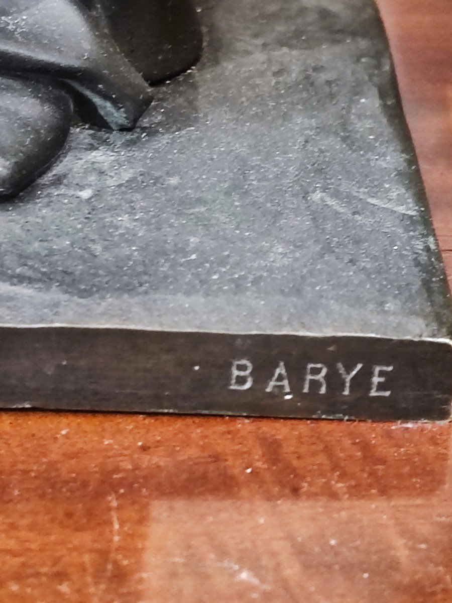 Rare Pendule De Barye-photo-4