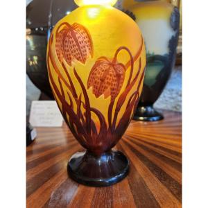 Vase Galle Fritillaire 1900