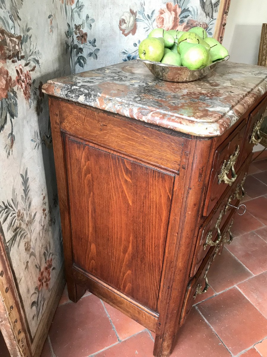 Petite Commode Noyer XVIIIe époque Louis XV-photo-4