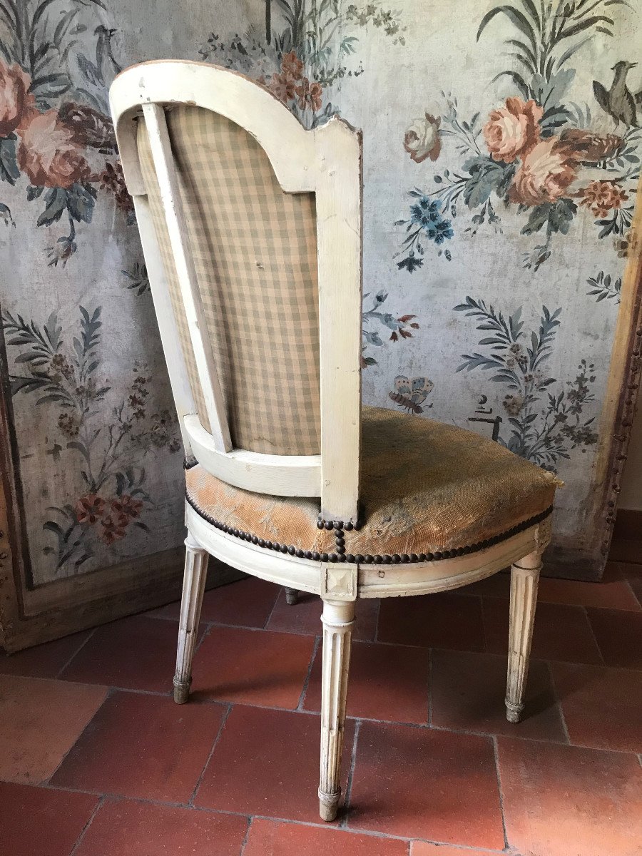 Paire De Chaises Epoque Louis XVI-photo-4