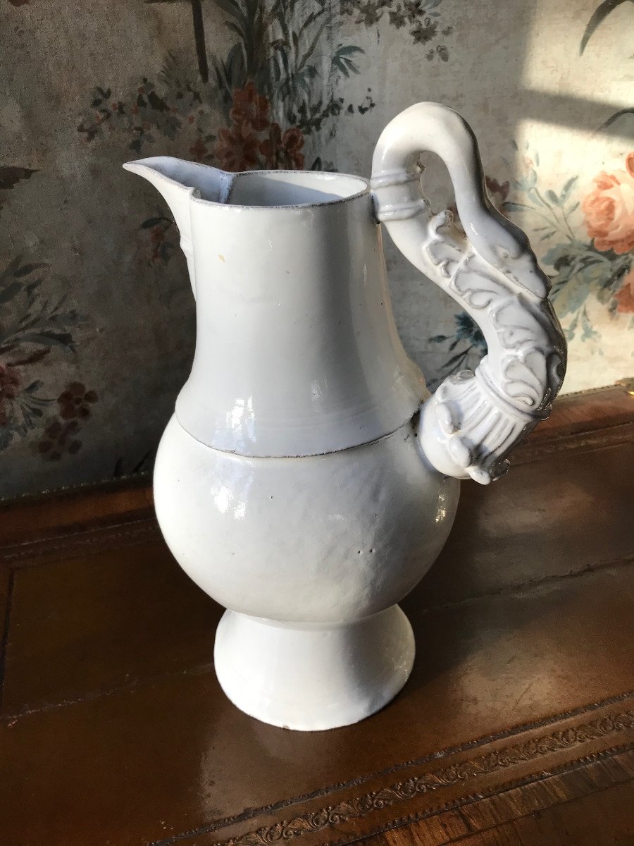 Large Ceramic Pitcher Unique Piece Astier De Villatte 20th Century-photo-2