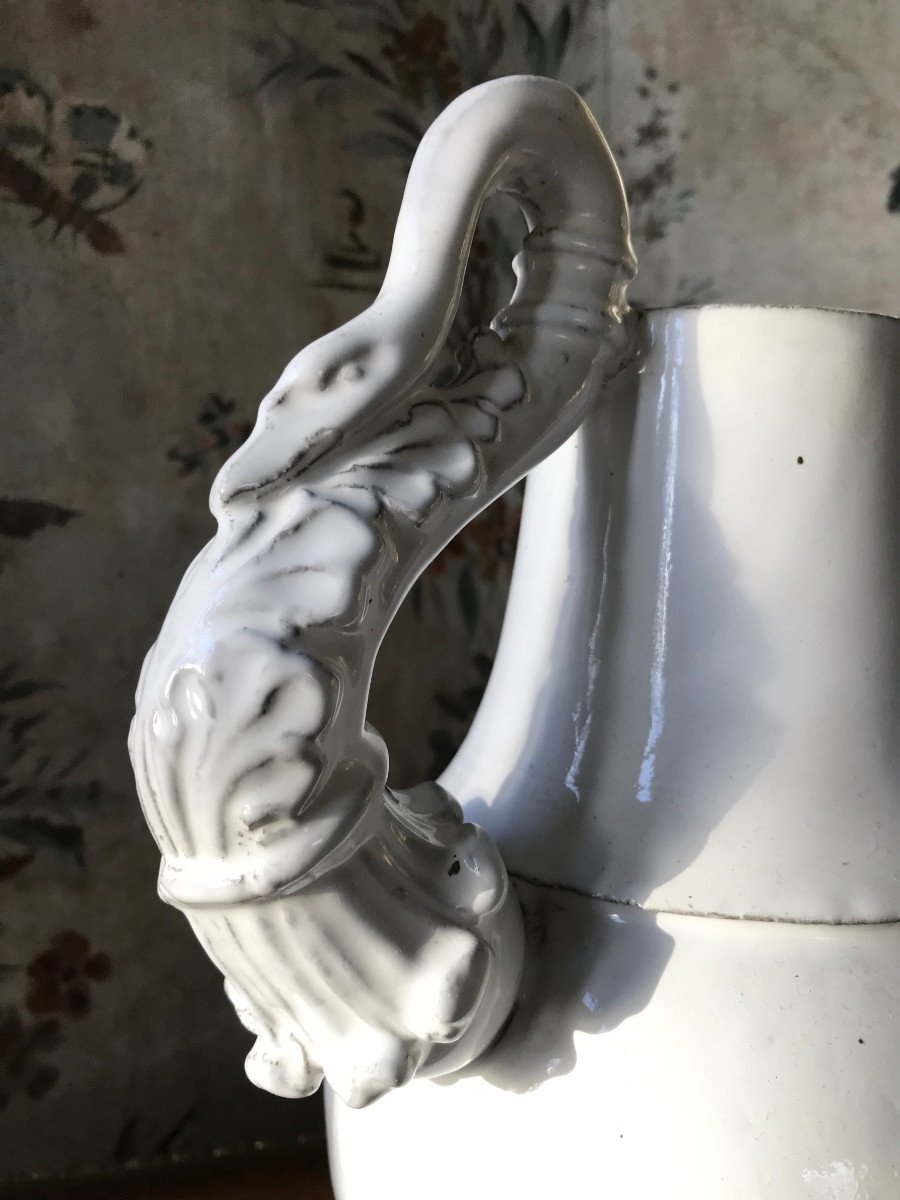 Large Ceramic Pitcher Unique Piece Astier De Villatte 20th Century-photo-2