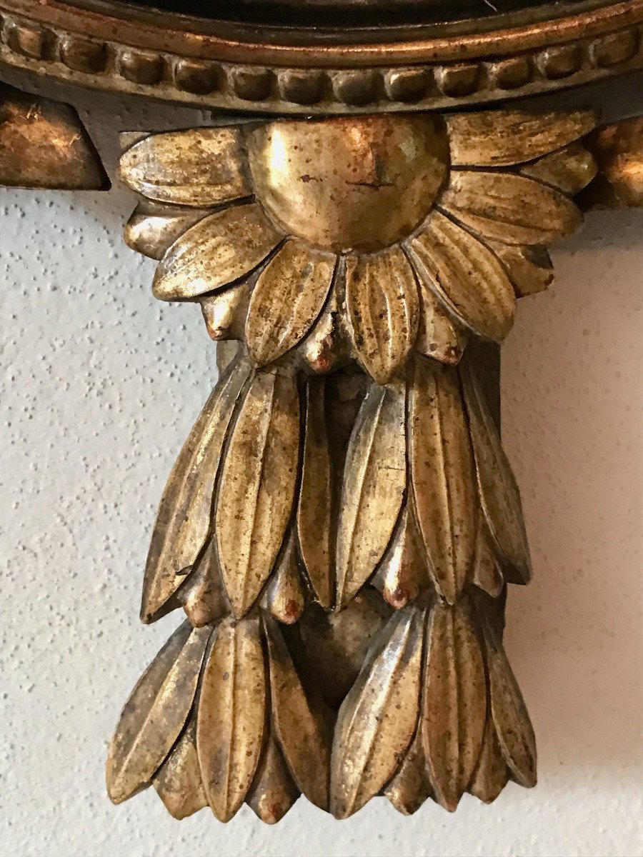 Baromètre Thermomètre En Bois Doré XVIIIe d'époque Louis XVI-photo-5