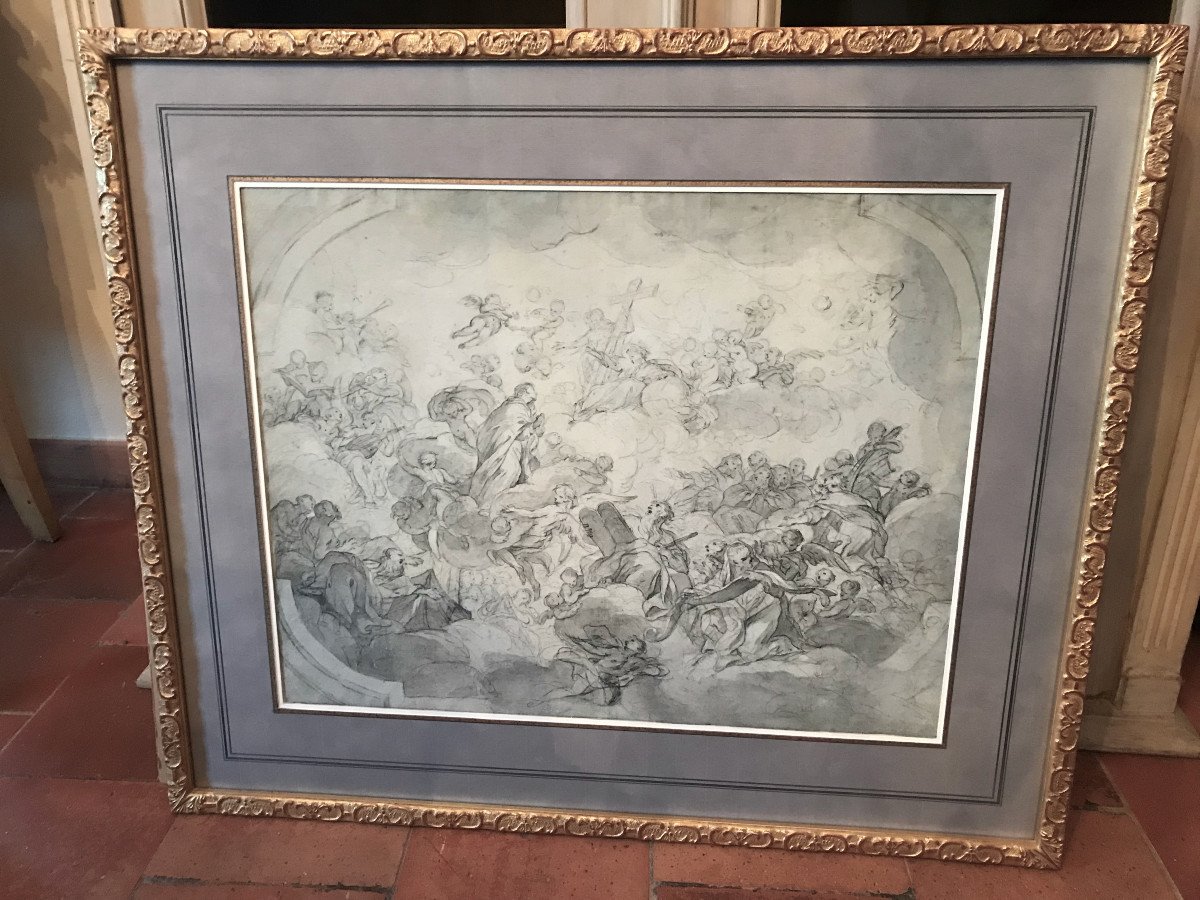 Large Drawing By Charles Natoire-photo-8
