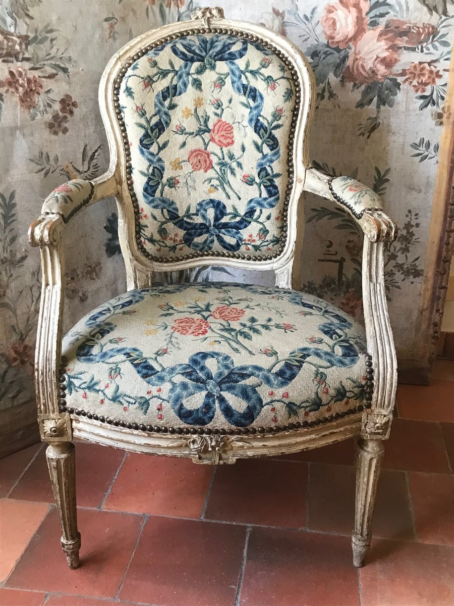 Pair Of Louis XVI Period Armchairs, Provence, 18th Century-photo-3