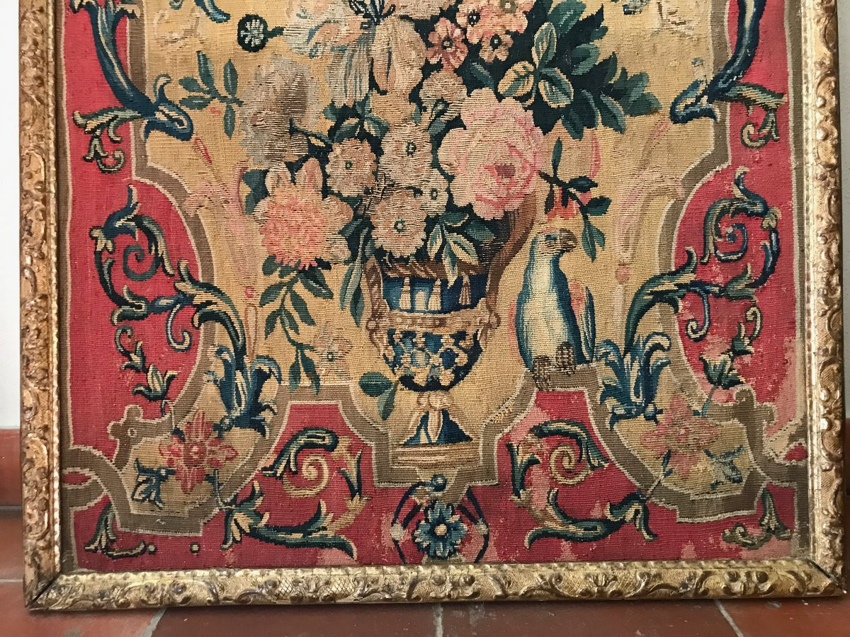 Panneau De Tapisserie De Beauvais Encadré XVIIIe d'époque Louis XIV -photo-3
