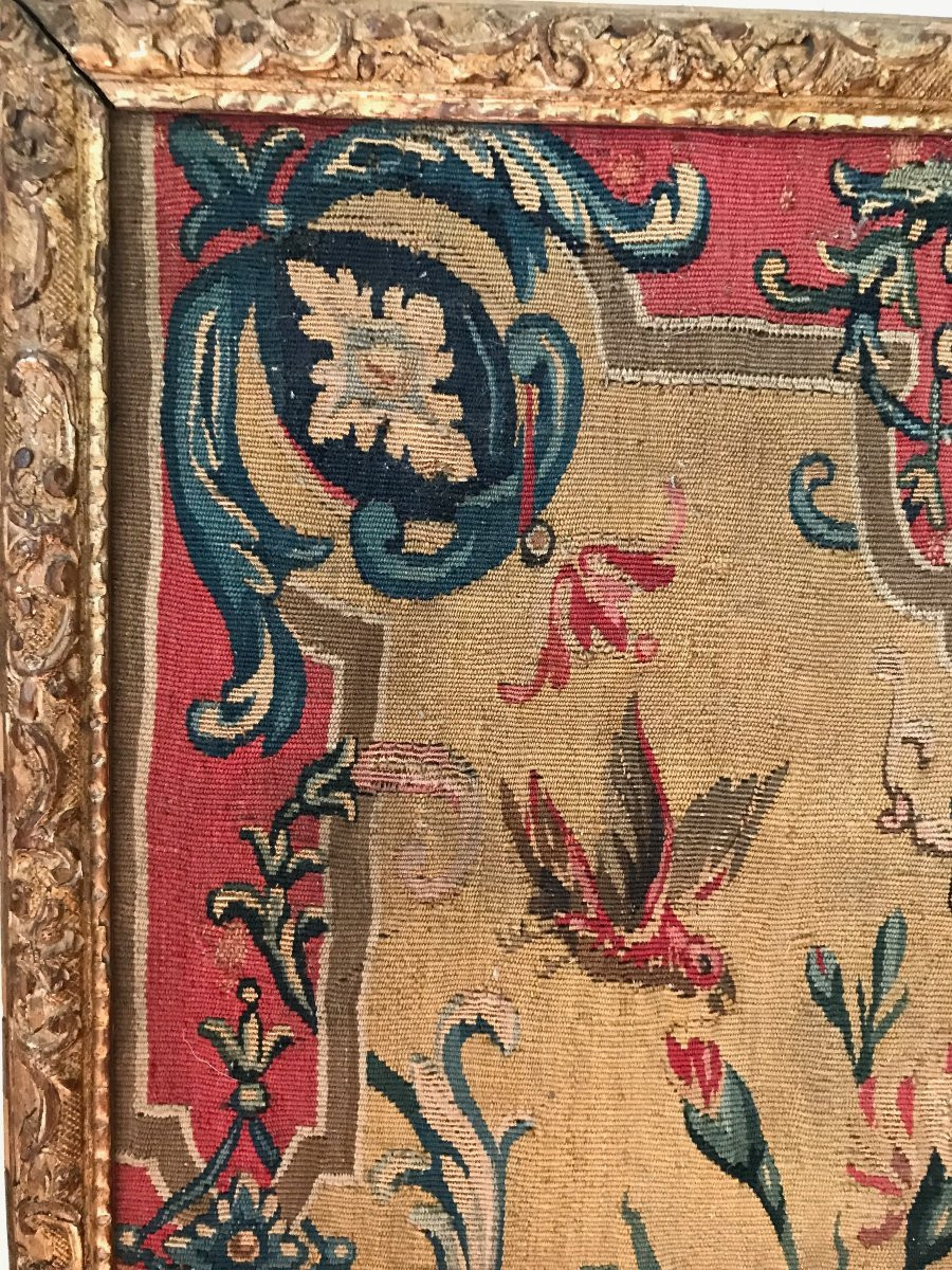 Panneau De Tapisserie De Beauvais Encadré XVIIIe d'époque Louis XIV -photo-3