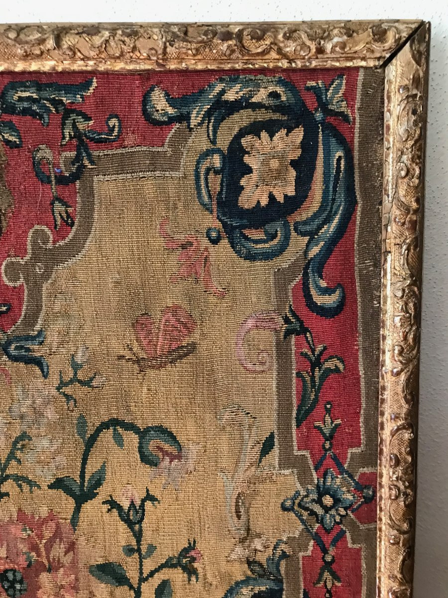 Panneau De Tapisserie De Beauvais Encadré XVIIIe d'époque Louis XIV -photo-4