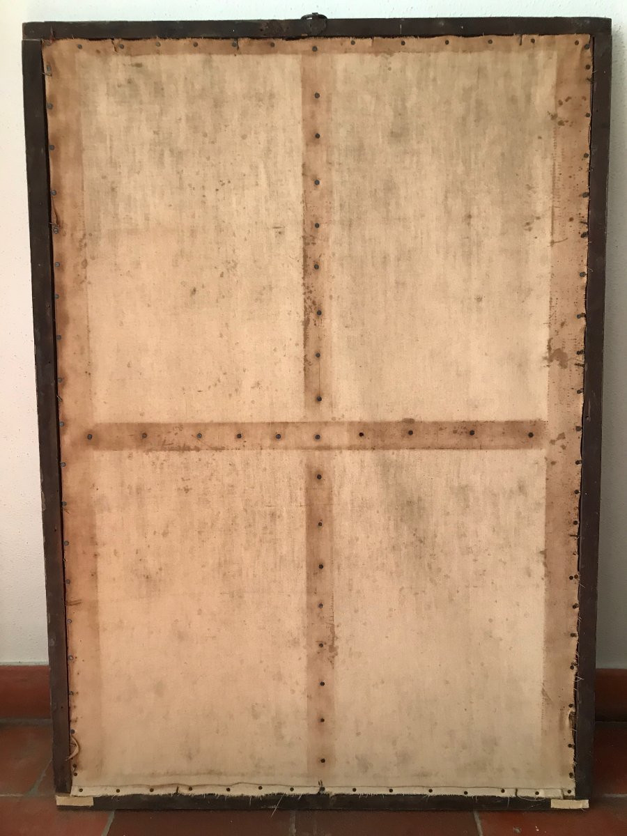 Panneau De Tapisserie De Beauvais Encadré XVIIIe d'époque Louis XIV -photo-7