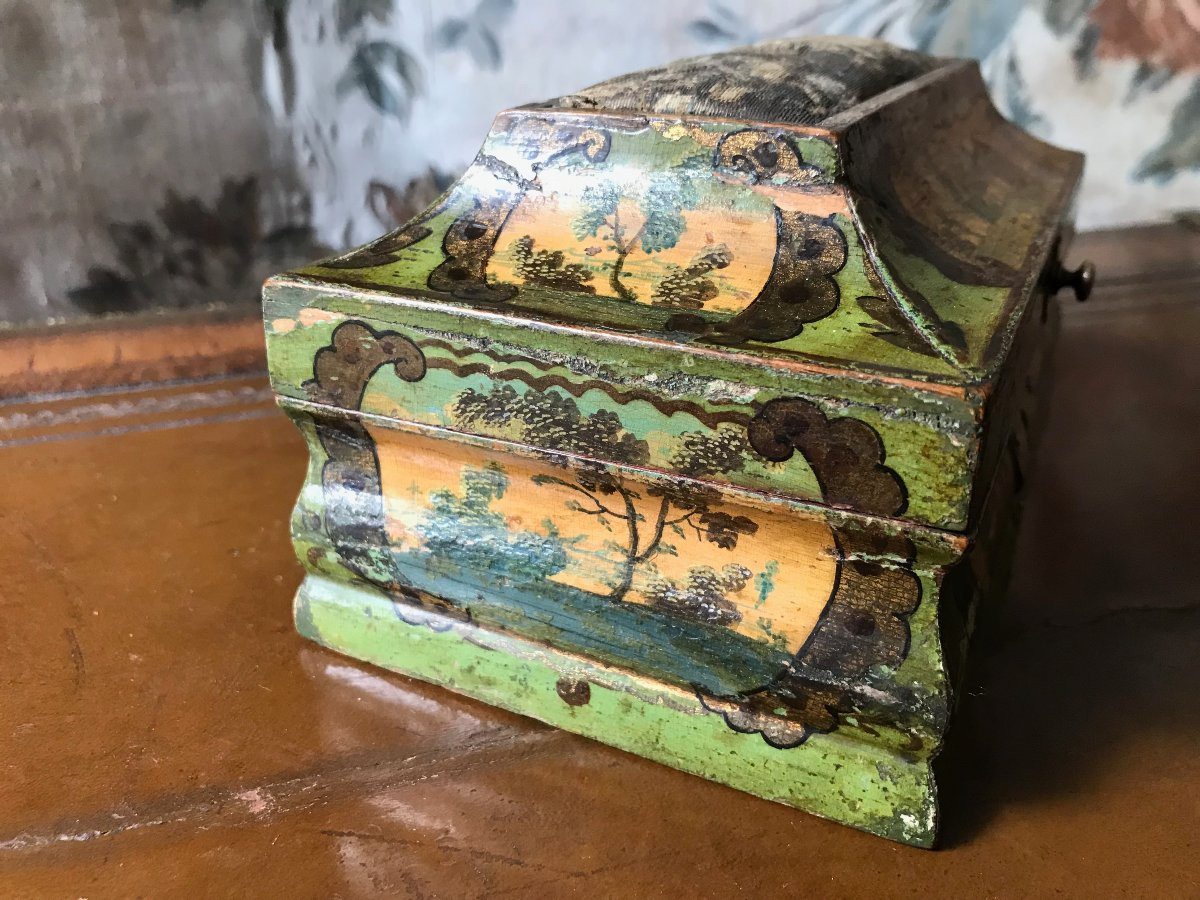 Coffret ou boite à couture XVIIIe d'époque Louis XV-photo-3