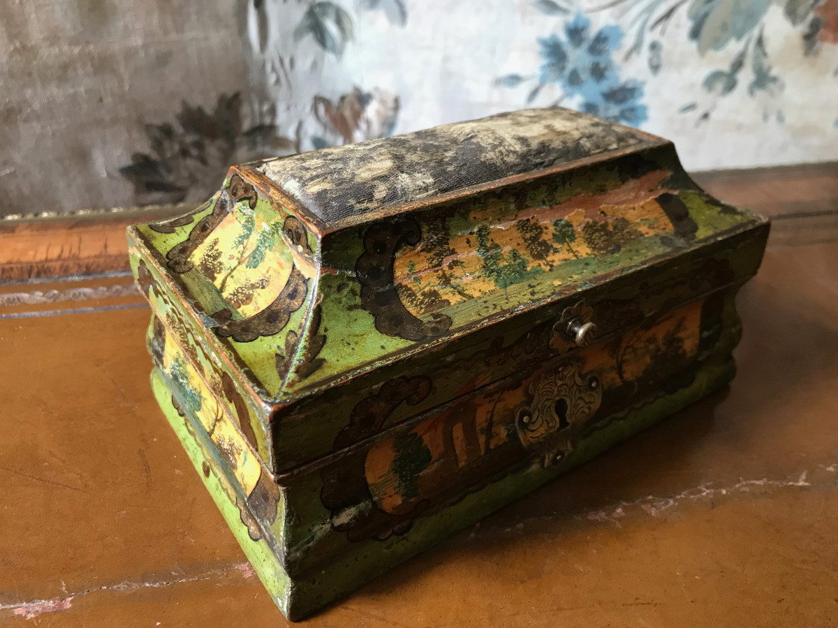 Coffret ou boite à couture XVIIIe d'époque Louis XV