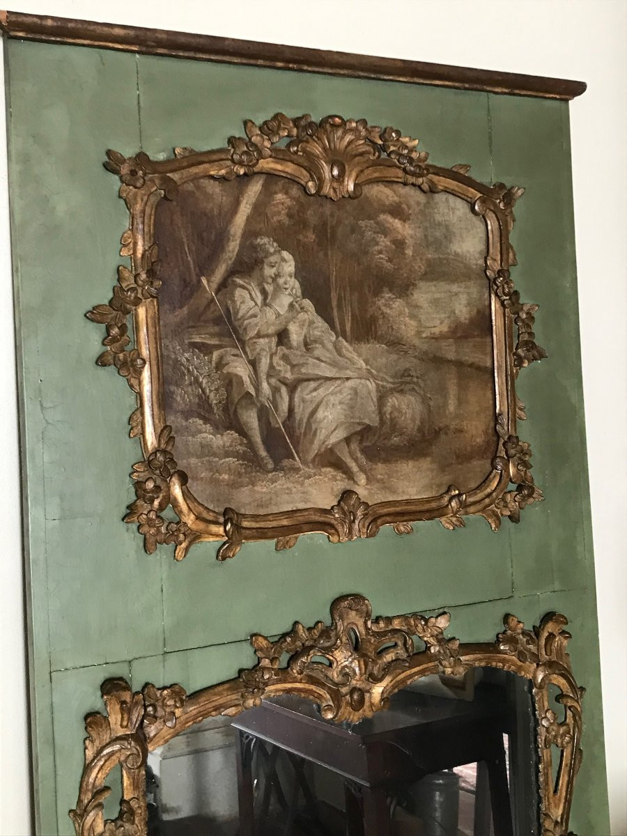 Large 18th Century Trumeau From The Louis XV Period-photo-3