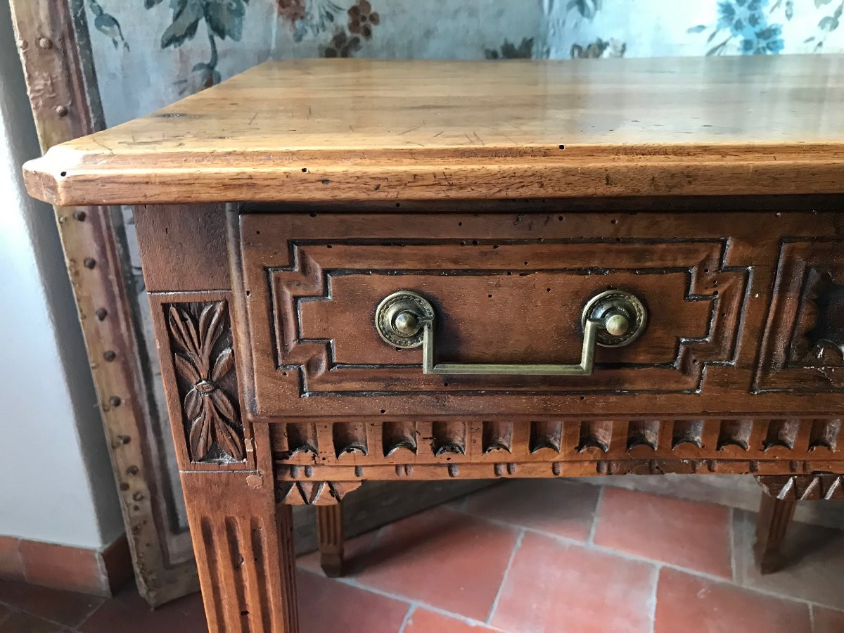 Late 18th Century Fruitwood Side Table-photo-3
