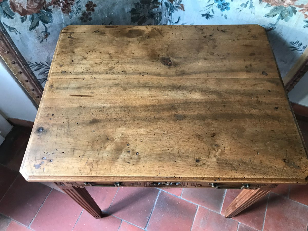 Late 18th Century Fruitwood Side Table-photo-1