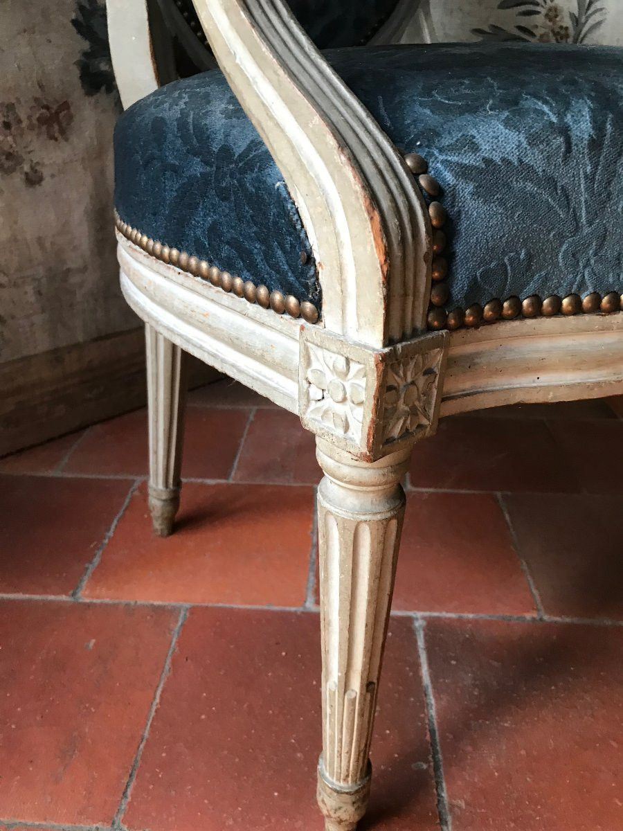 Set Of 4 Louis XVI Armchairs, 18th Century-photo-1