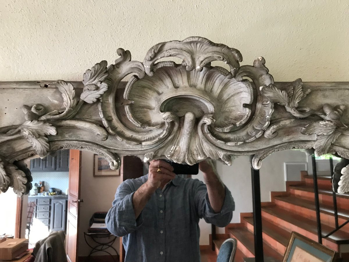  Grand miroir d'époque LOUIS XV-photo-5