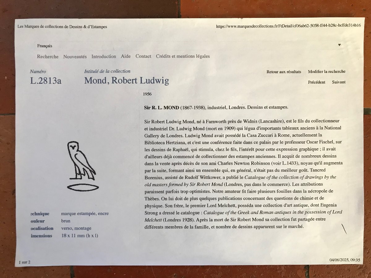 Dessin sanguine Turc par Charles Parrocel préparatoire Ambassade 1721-photo-6