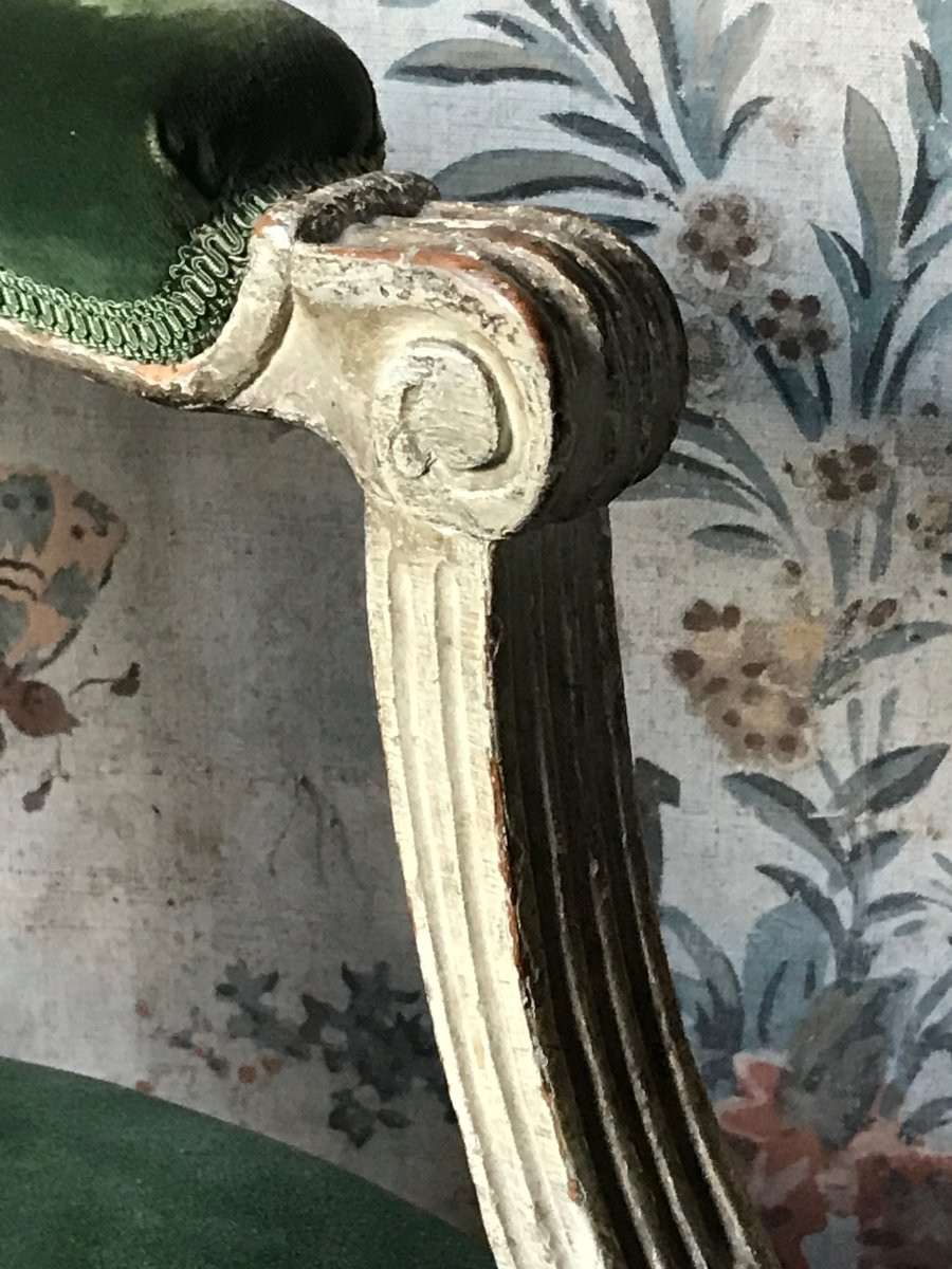 Pair Of Louis XVI Period Armchairs, Late 18th Century-photo-3