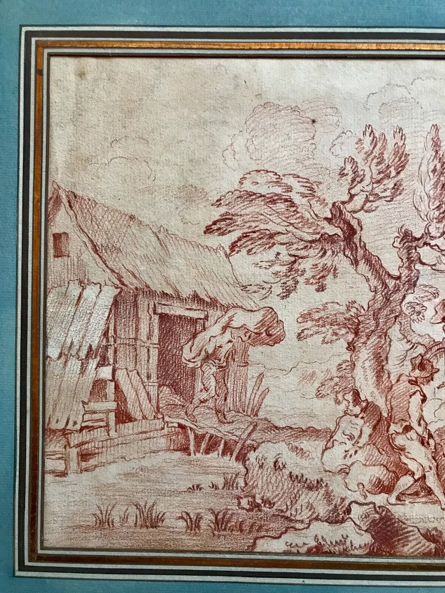 Red Chalk Drawing By François Boucher-photo-2